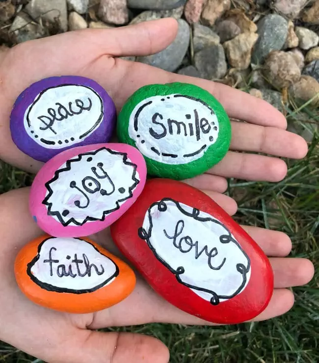 Painted Kindness Rocks Ideas Craft With Free Printable - Laura Kelly's 