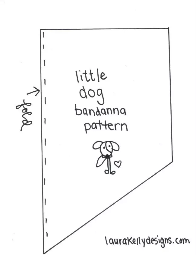 Easy Sew Dog Bandana Pattern - Laura Kelly's Inklings