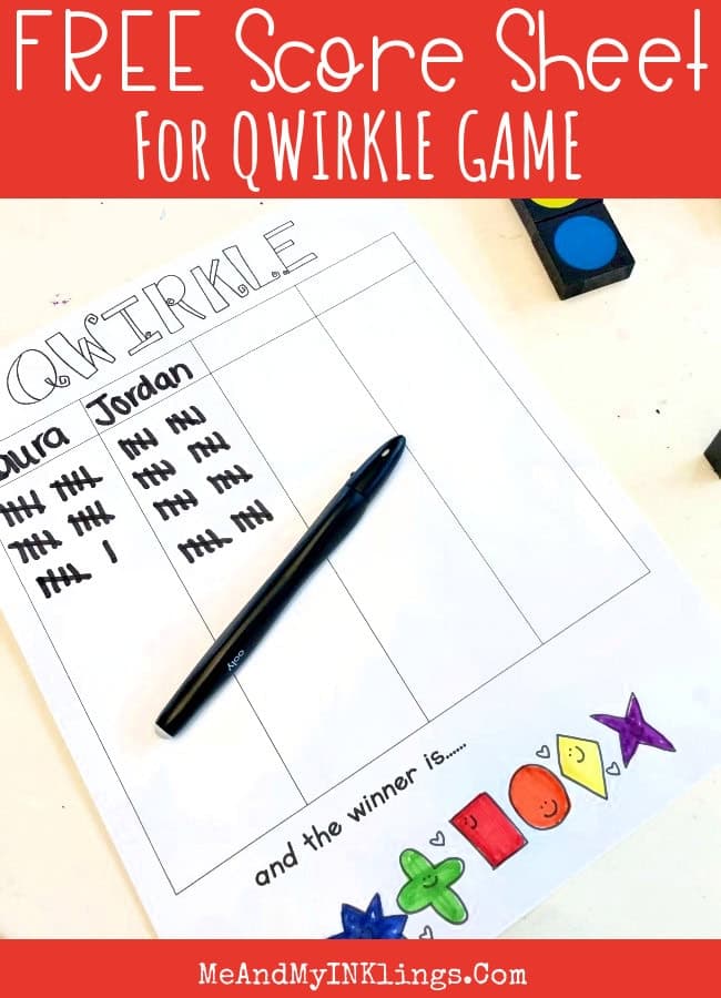Qwirkle Game Night Free Printable Qwirkle Score Sheet - Laura Kelly's ...