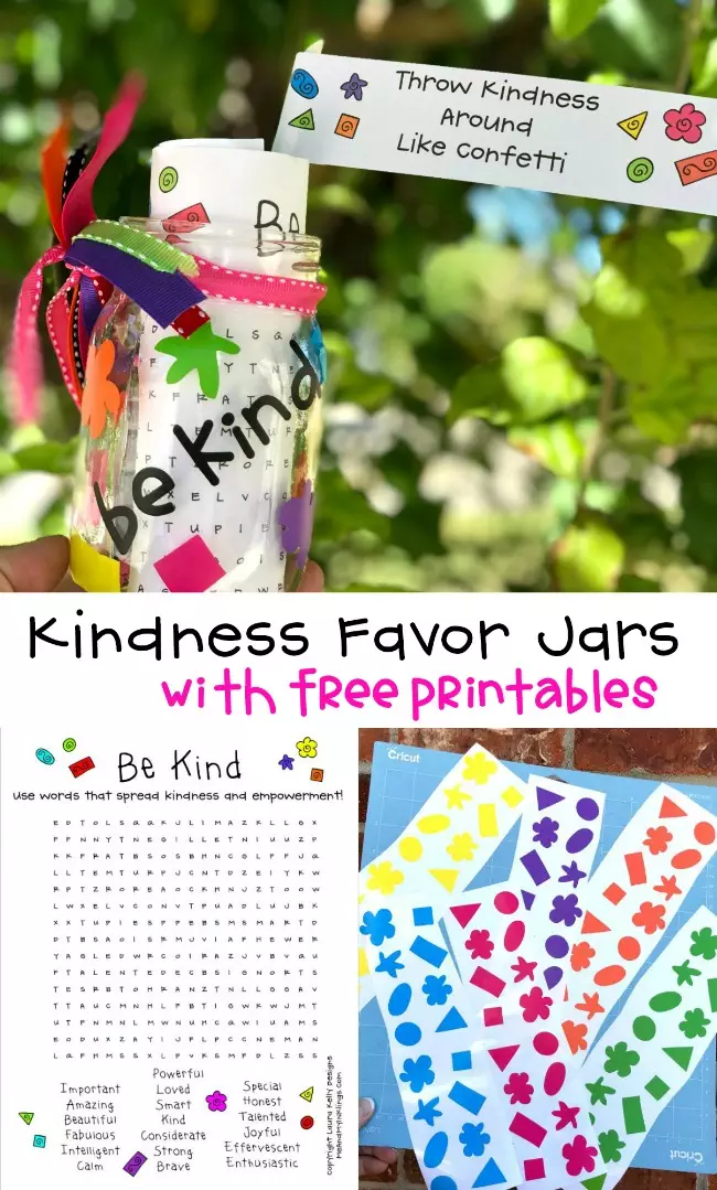 Cricut KIndness Favors in Jars