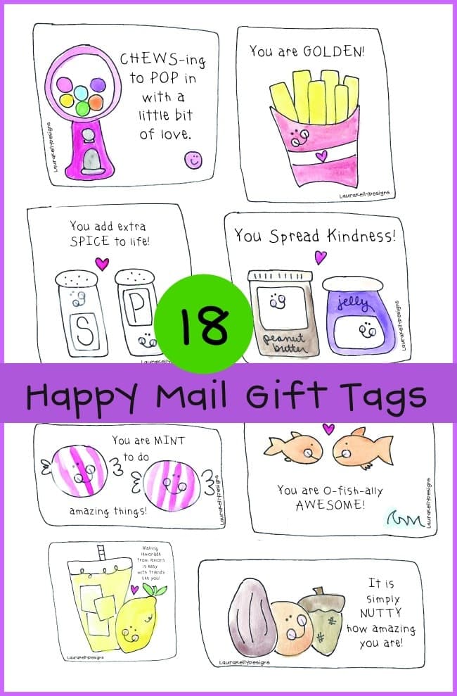 Happy Tags Printables for Easy Gift Ideas - Laura Kelly's Inklings