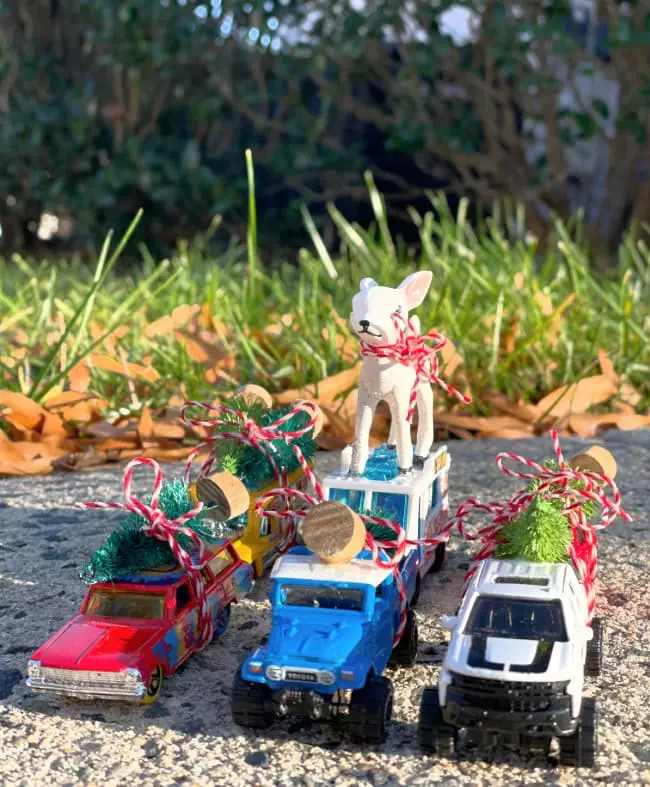 Make a Christmas Tree Ornament With Hot Wheels - Laura Kelly's Inklings