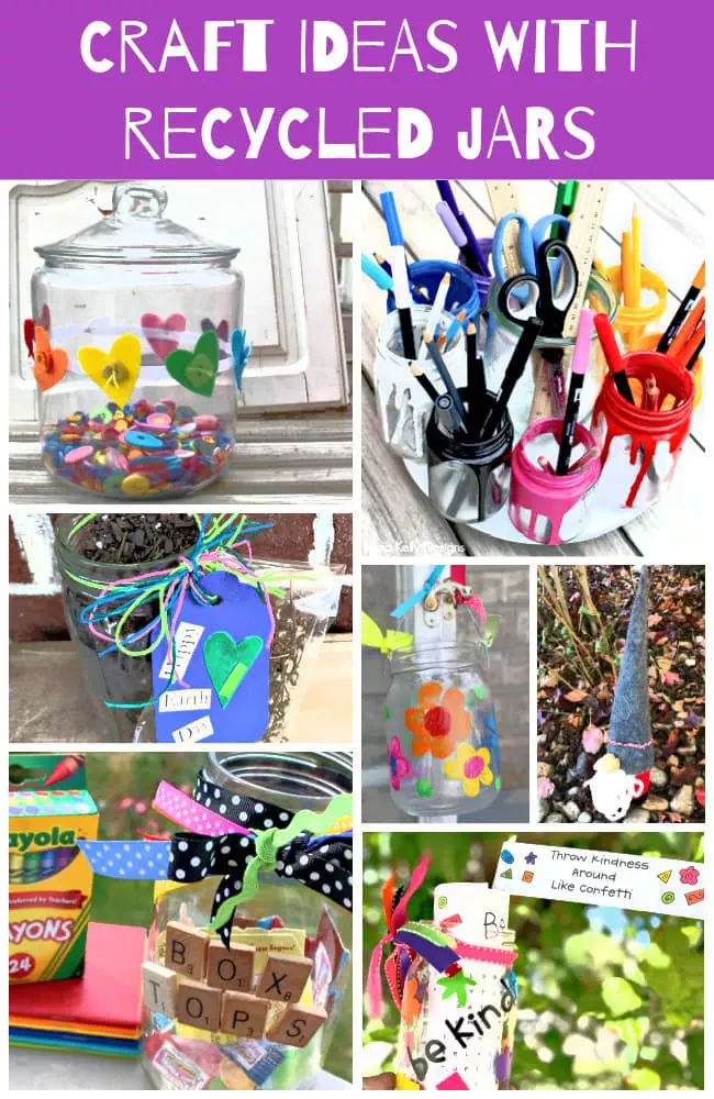 Bright DIY Craft Storage in Recycled Jars - Laura Kelly's Inklings