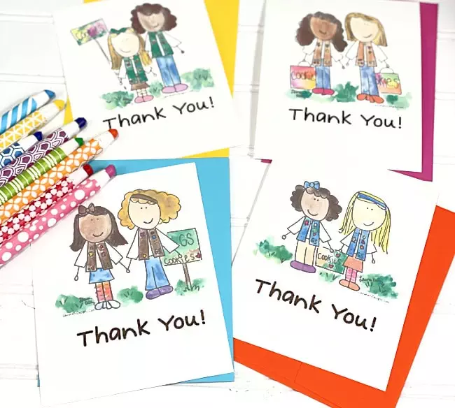 Girl Scout Thank You Notes Printable - Laura Kelly's Inklings