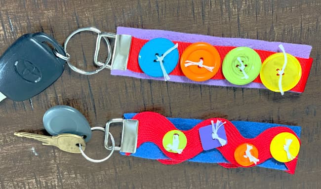 DIY Keychain With Button and Trim - Laura Kelly's Inklings