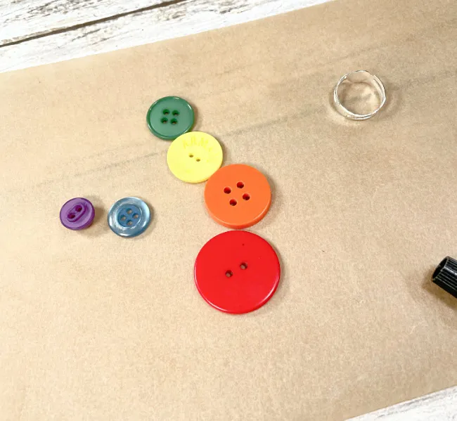 DIY Button Ring Fashion Jewelry - Laura Kelly's Inklings