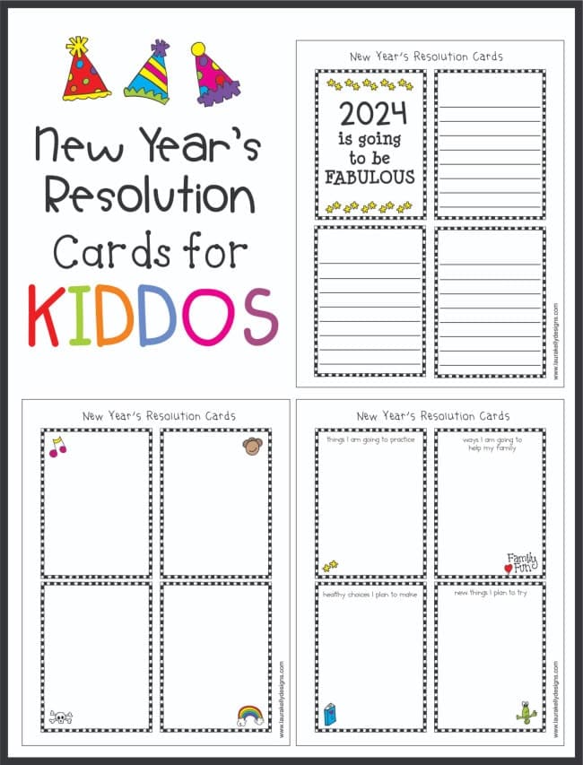 New Year's Resolutions Printable for Kids - Laura Kelly's Inklings