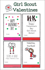 Girl Scout Valentines with Free Printable - Laura Kelly's Inklings