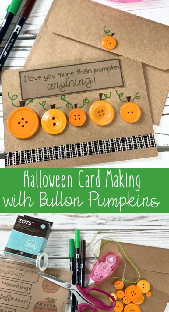 Halloween Card Making with Button Pumpkins - Laura Kelly's Inklings