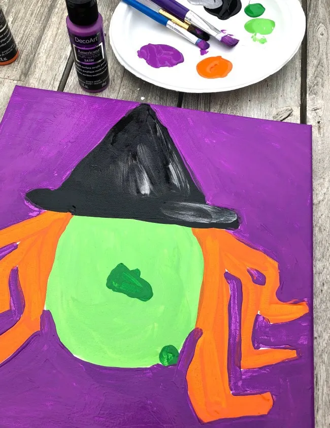 How to Paint a Witch Canvas - Laura Kelly's Inklings