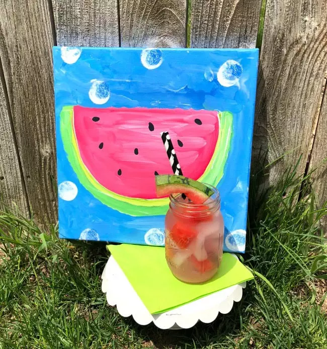 Summertime Kid Canvas Paintings Instructions with Matching Concoctions