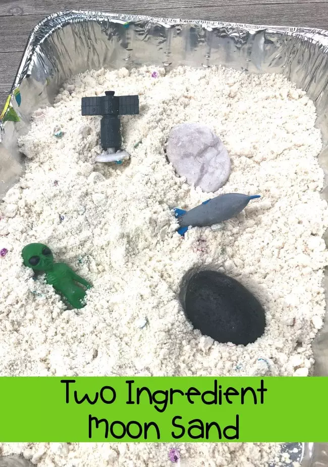 Two Ingredient Moon Sand Excavating Asteroids Sensory Activity - Laura ...