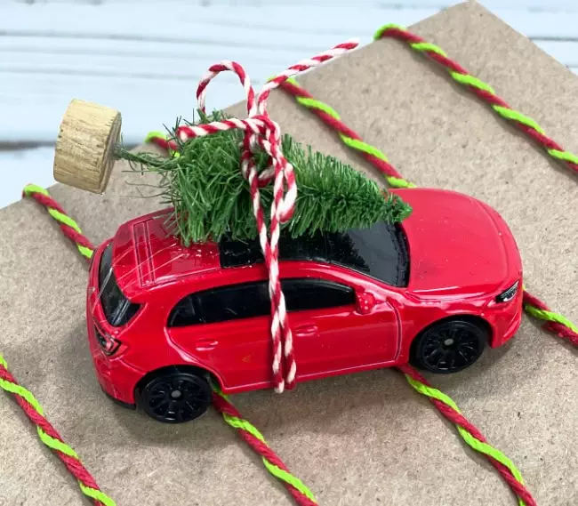 Make a Christmas Tree Ornament With Hot Wheels - Laura Kelly's Inklings