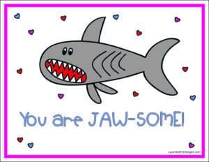 Free Shark Printable Tag and Activities - Laura Kelly's Inklings