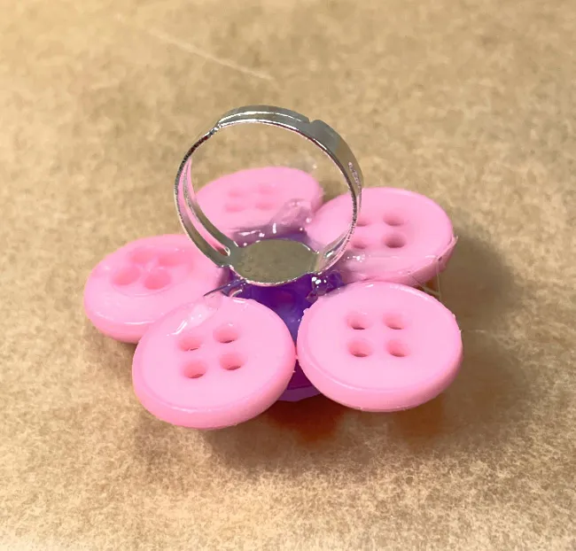 DIY Button Ring Fashion Jewelry - Laura Kelly's Inklings