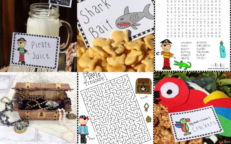 FREE Pirate Printables Word Search, Activities and Party Tags - Laura ...
