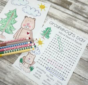 Free Printable Groundhog Day Word Search